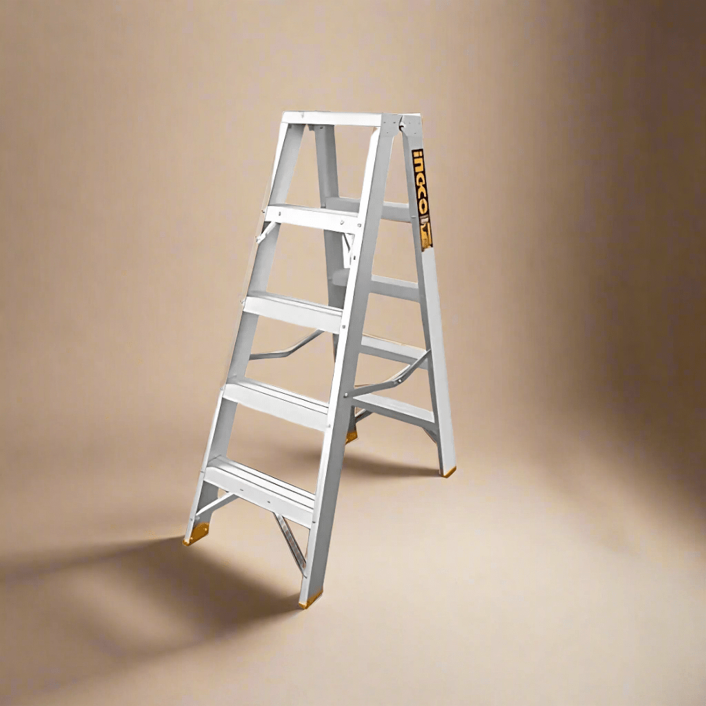 Ingco Ladder Ingco Aluminum Double-Sided Ladder 2x5 Steps – HLAD01051