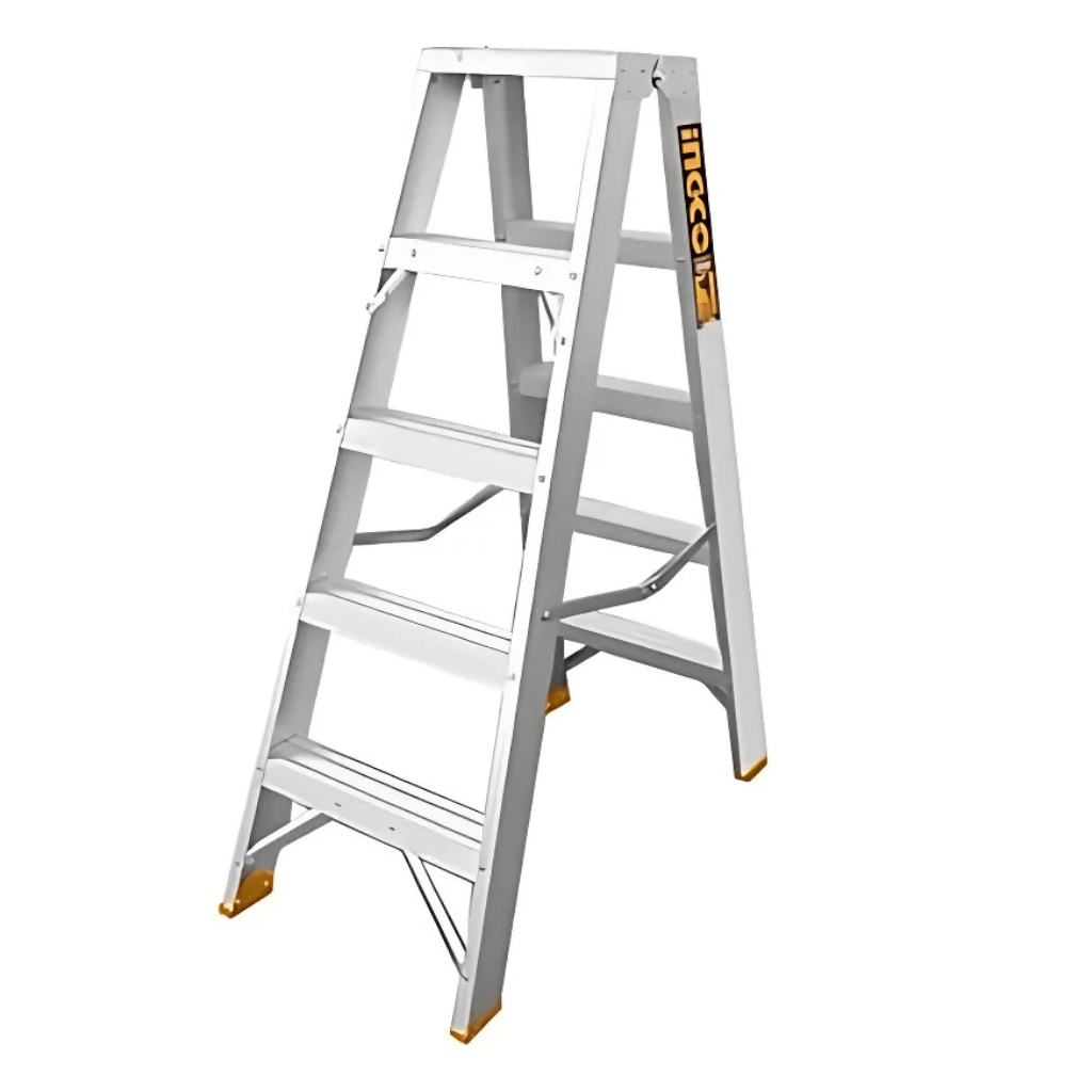 Ingco Ladder Ingco Aluminum Double-Sided Ladder 2x5 Steps – HLAD01051