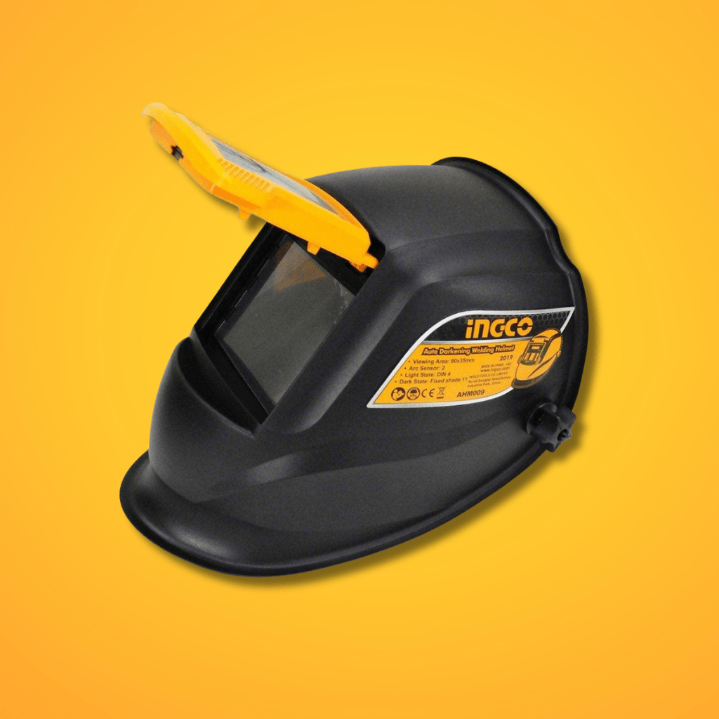 Ingco Safety Helmets Ingco Auto Darkening Welding Helmet with Solar Power – AHM009
