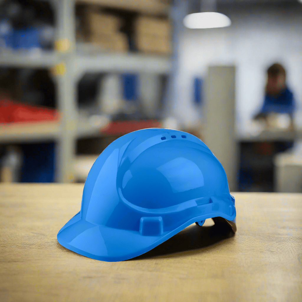Ingco Safety Helmets Ingco Blue Safety Helmet with Fixed Chinstrap – HSH803