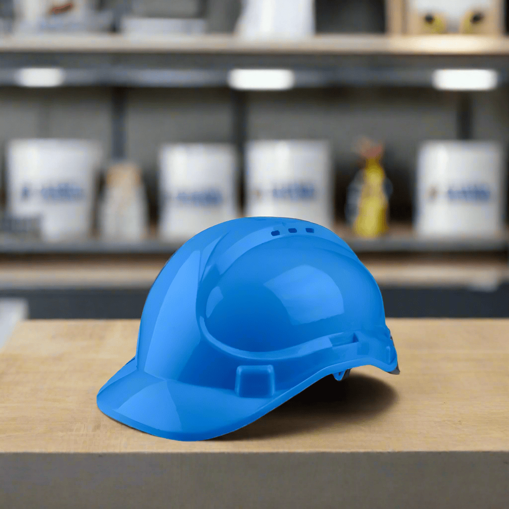 Ingco Safety Helmets Ingco Blue Safety Helmet with Fixed Chinstrap – HSH803