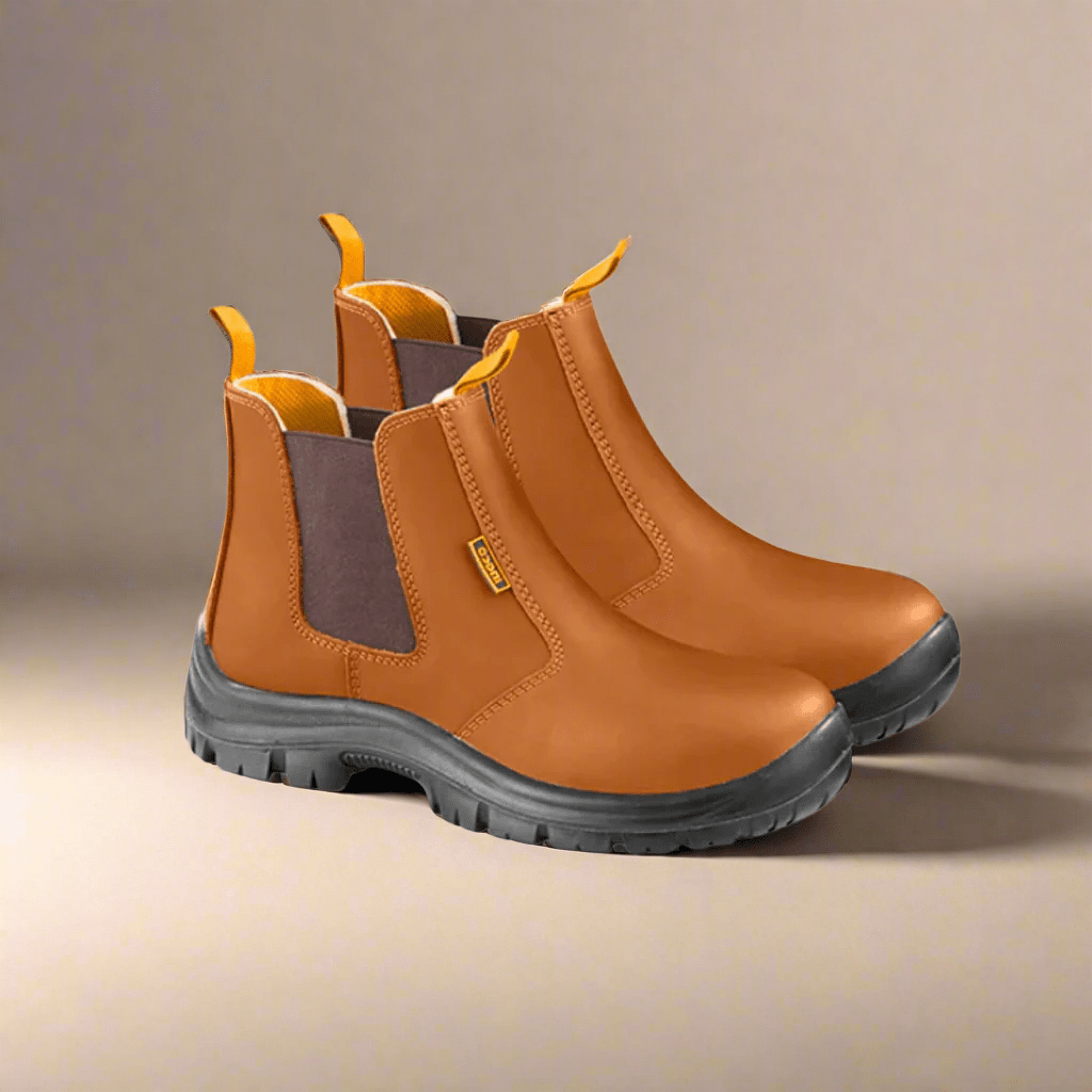 Ingco Boots & Footwear Ingco Brown Leather Safety Boot with Steel Toe Cap - SSH08SB