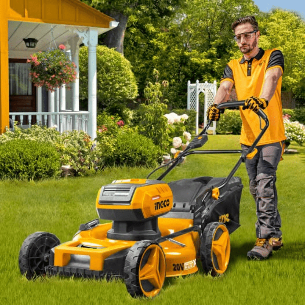 Ingco Lawn Mower Ingco Brushless 20" Lithium-ion Cordless Lawn Mower with Two 40V 5.0Ah Batteries & Charger - LMLI20202