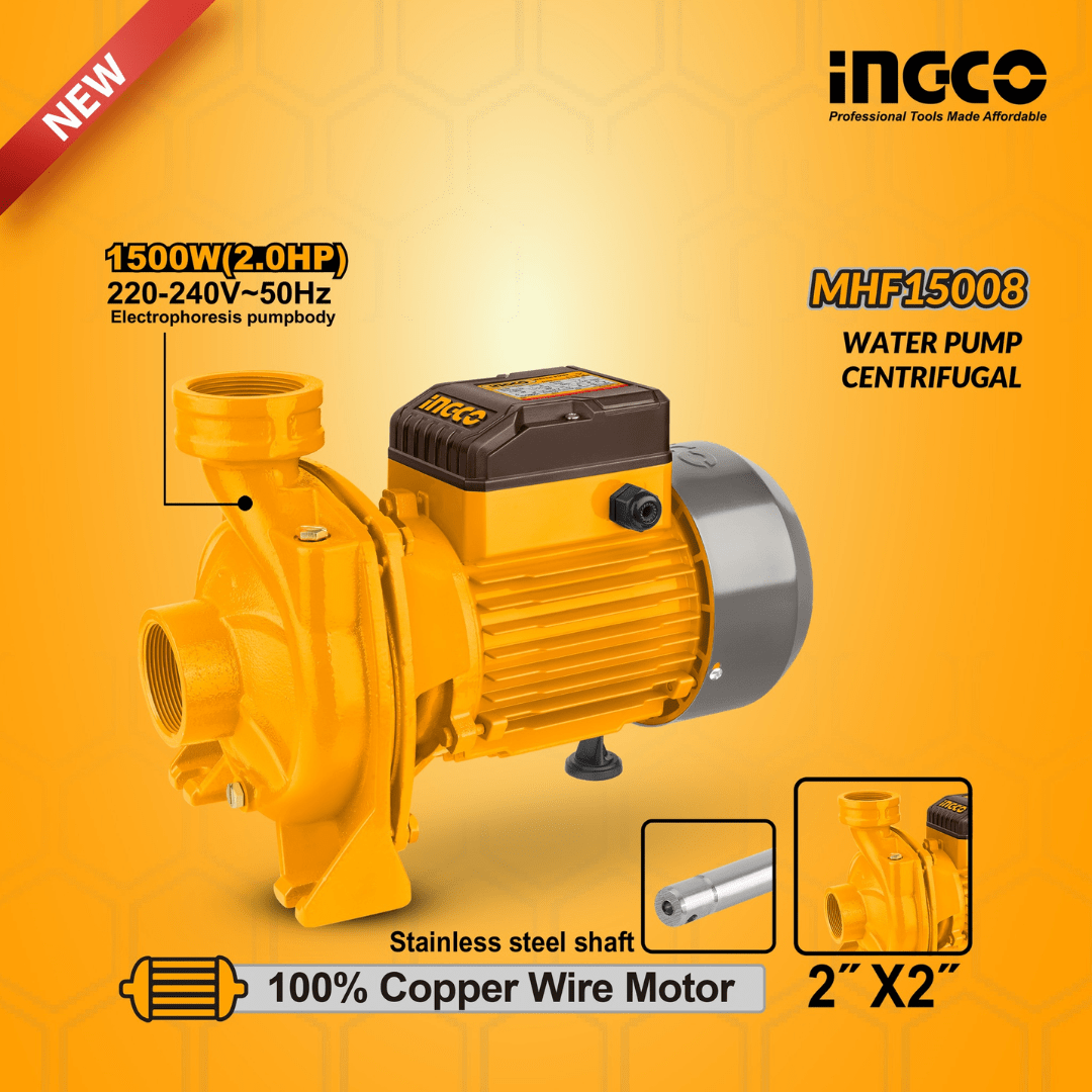 Ingco Centrifugal Pumps Ingco Centrifugal Water Pump 1500W 2HP - MHF15008