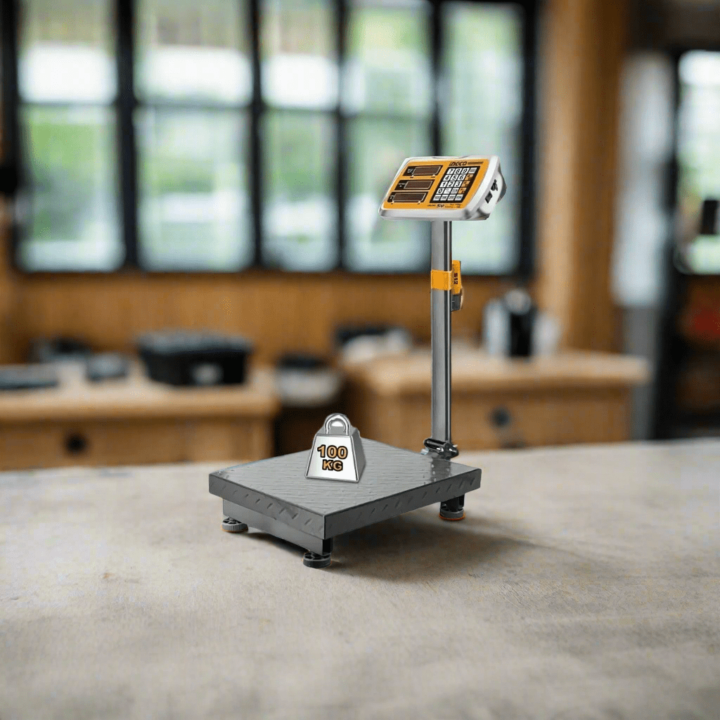 Ingco Digital Meter Ingco Cordless 100kg Lithium-Ion Scale with 12V 1.5Ah Battery – CES1302