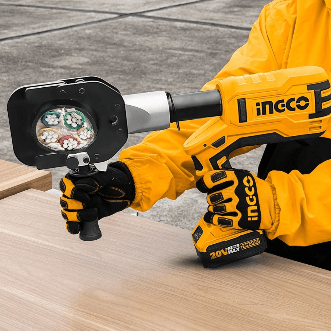 Ingco Specialty Power Tool Ingco Cordless Hydraulic Cable Cutter with 20V Lithium-Ion Batteries – CRCLI2002