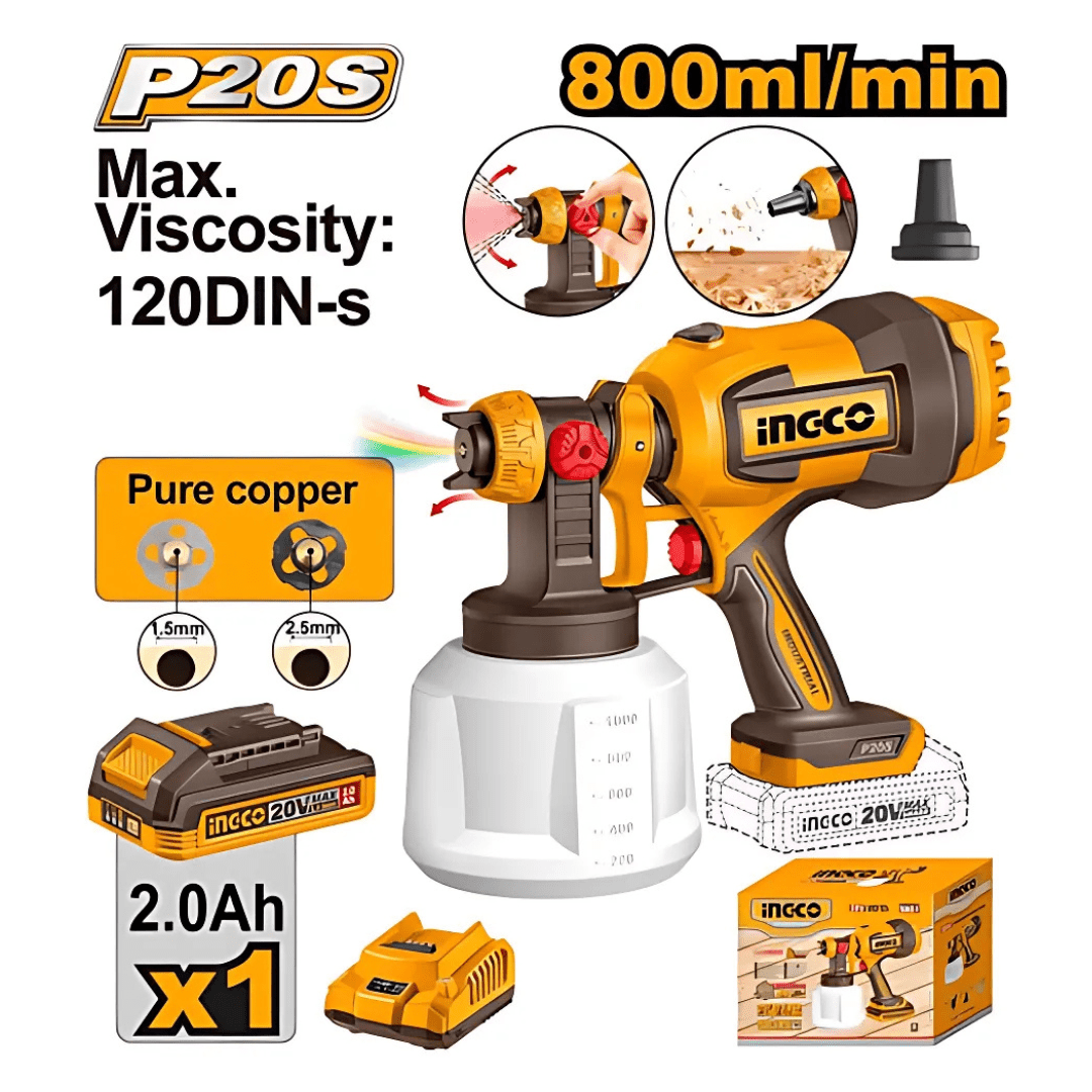 Ingco Spray Gun Ingco Cordless Spray Gun - CSGLI20042