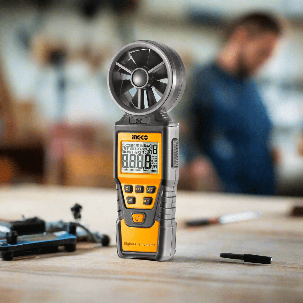 Ingco Digital Meter Ingco Digital Anemometer with Backlight & Data Hold Function – HETAN01