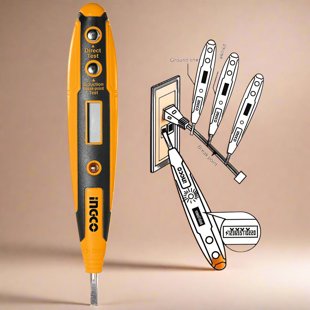 Ingco Screwdrivers Ingco Digital Voltage Tester - HSDT2201