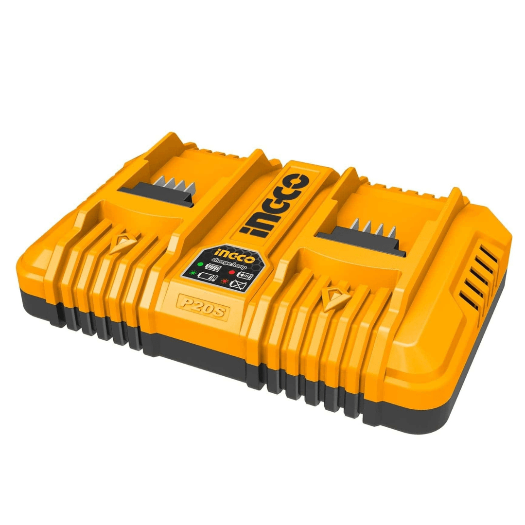 Ingco Batteries & Chargers Ingco Double 20V 4Ah Fast Intelligent Charger – FCLI2034