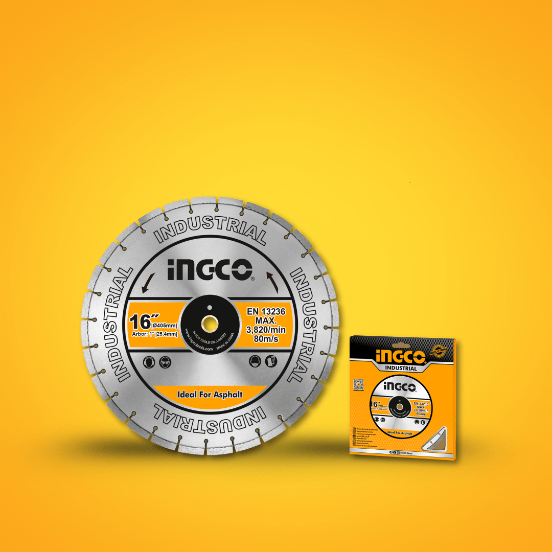 Ingco Grinding & Cutting Wheels Ingco Dry Diamond Disc 16" for Concrete & Asphalt – DMD044052 / DMD064051