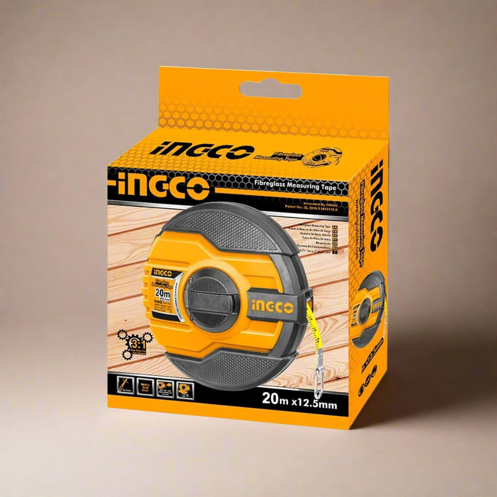 Ingco Tape Measure Ingco Fiberglass Measuring Tape 20m x 12.5mm - HFMT8320