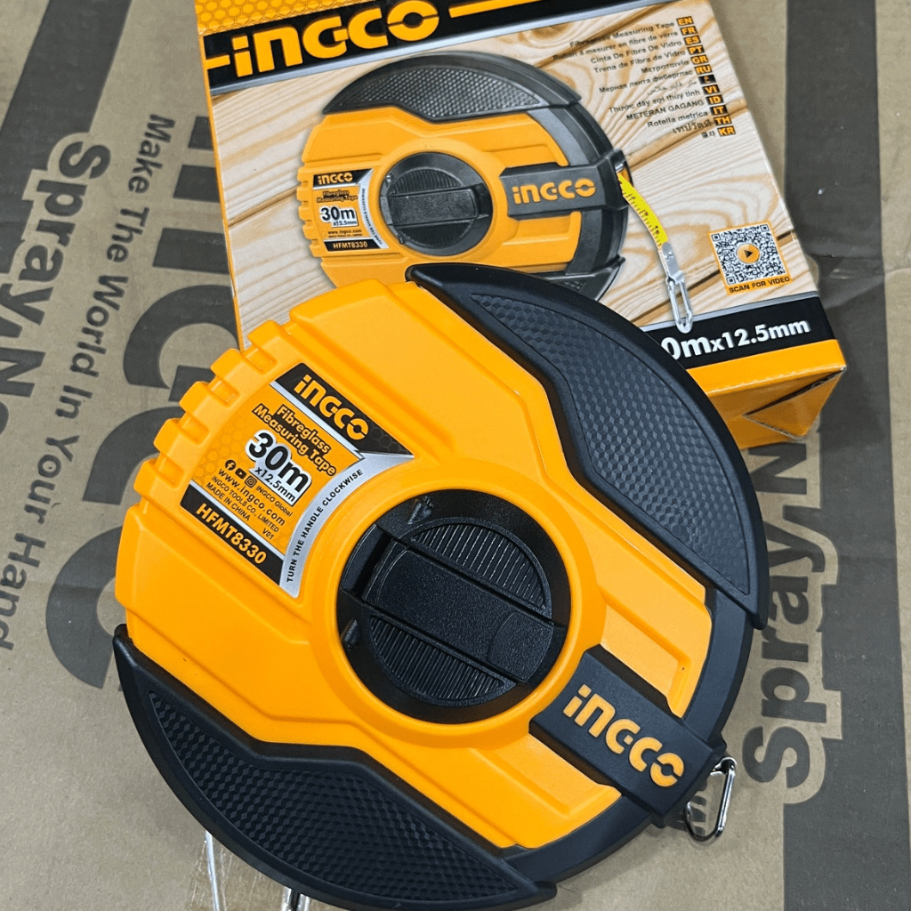 Ingco Tape Measure Ingco Fiberglass Measuring Tape 30m x 12.5mm - HFMT8330