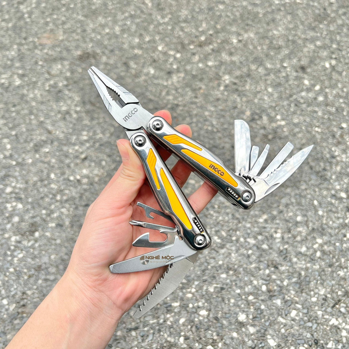 Ingco Multi Tools & Knives Ingco Foldable 15 Multi-Function Tool with Stainless Steel Handle – HFMFT0115