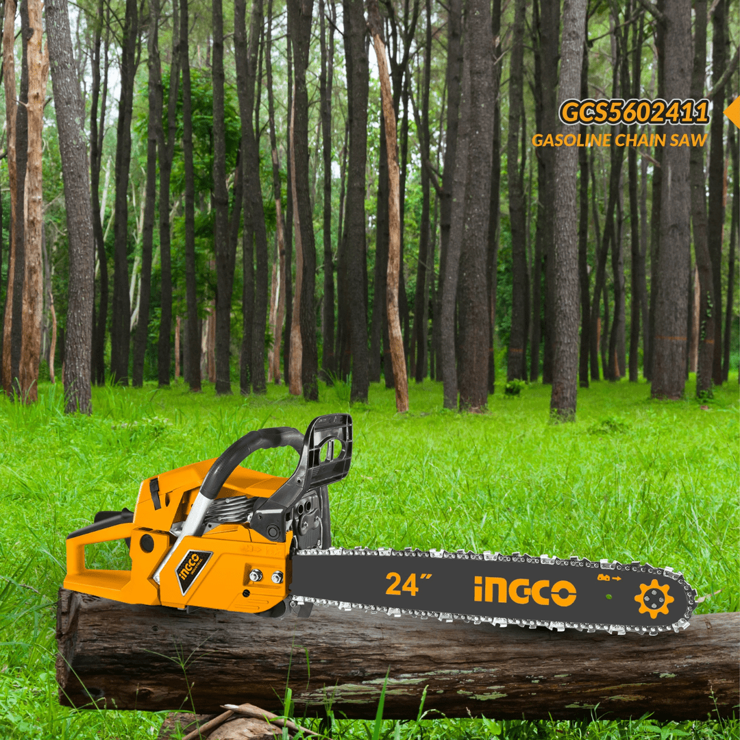 Ingco Chainsaw Ingco Gasoline Chainsaw 18" & 24" – GCS5451811 / GCS5602411
