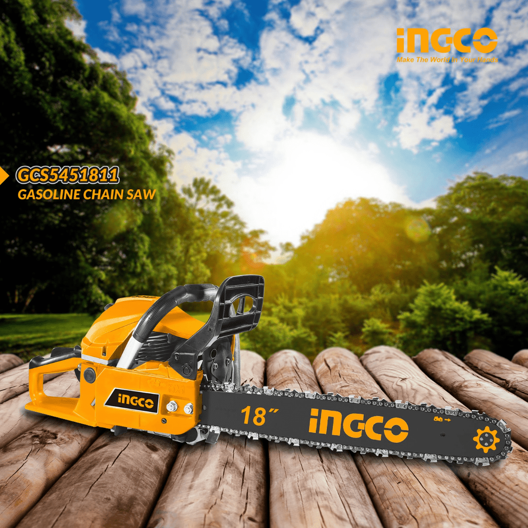 Ingco Chainsaw Ingco Gasoline Chainsaw 18" & 24" – GCS5451811 / GCS5602411
