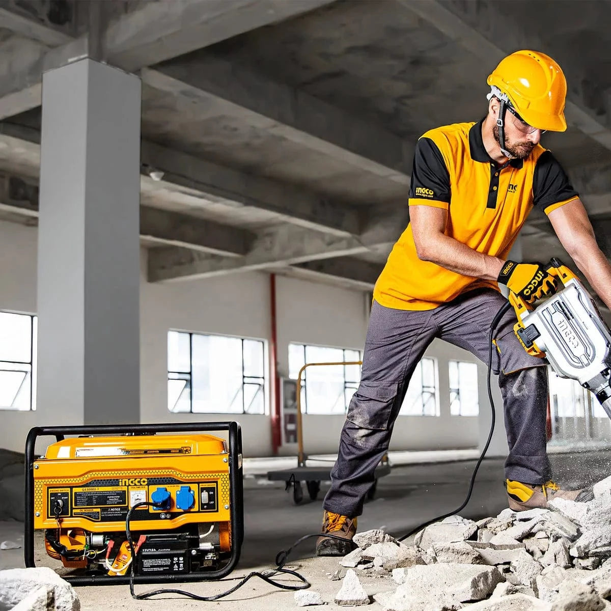 Ingco Generator Ingco Gasoline Generator 2.8KW with 4-Stroke Engine & Air-Cooling System - GE30005