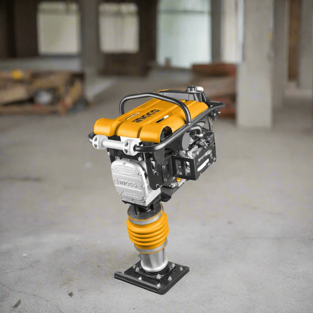 Ingco Construction Equipment Ingco Gasoline Tamping Rammer 6.5HP 10kN Impact Force - GRT75-2