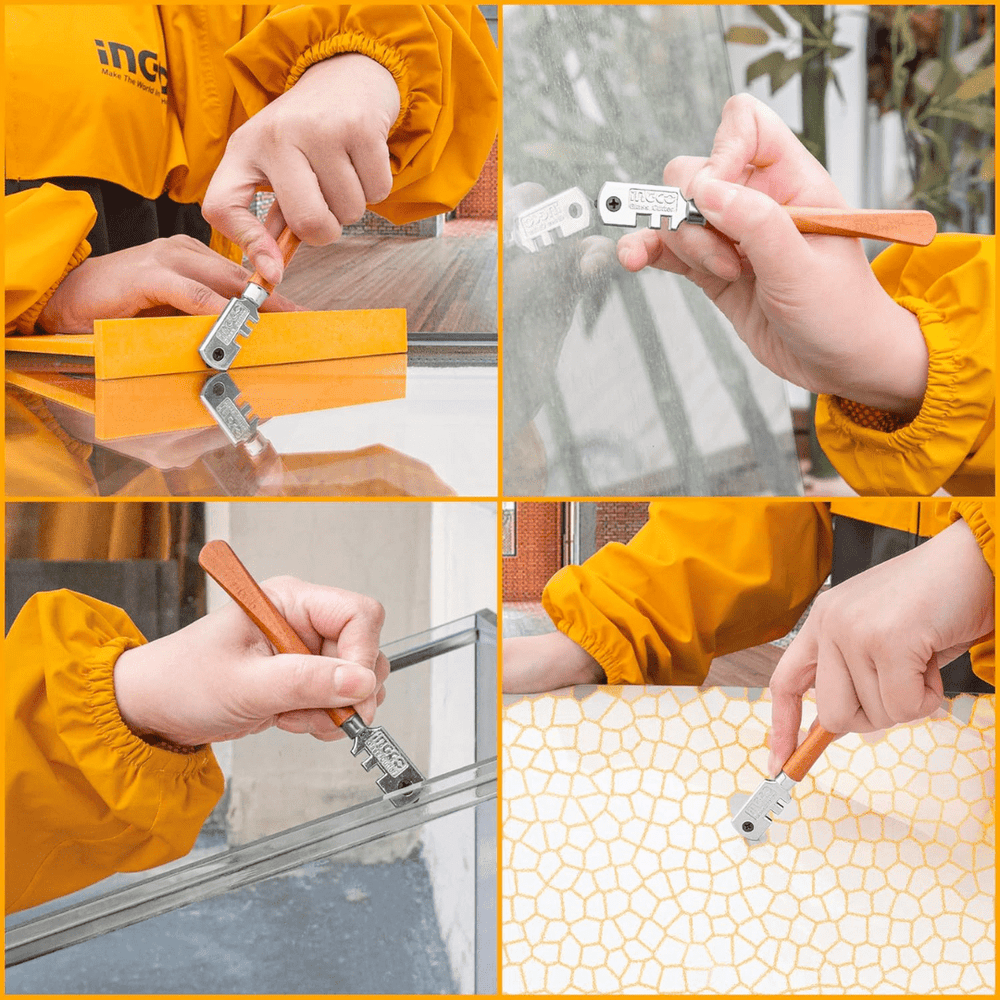 Ingco Hand Saws & Cutting Tools Ingco Glass Cutter with 6 Wheels Blade - HGCT02