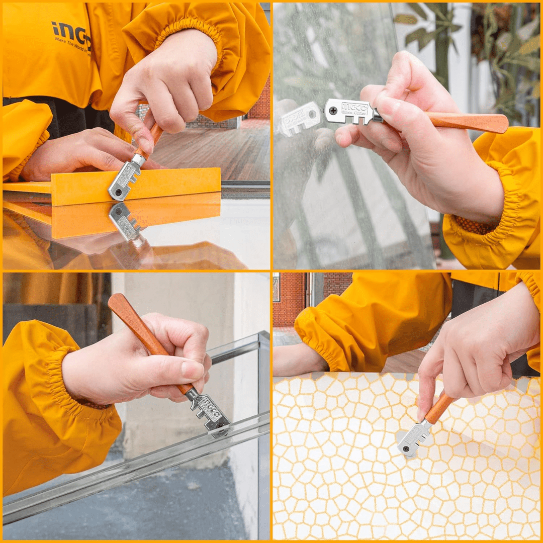 Ingco Hand Saws & Cutting Tools Ingco Glass Cutter with 6 Wheels Blade - HGCT02