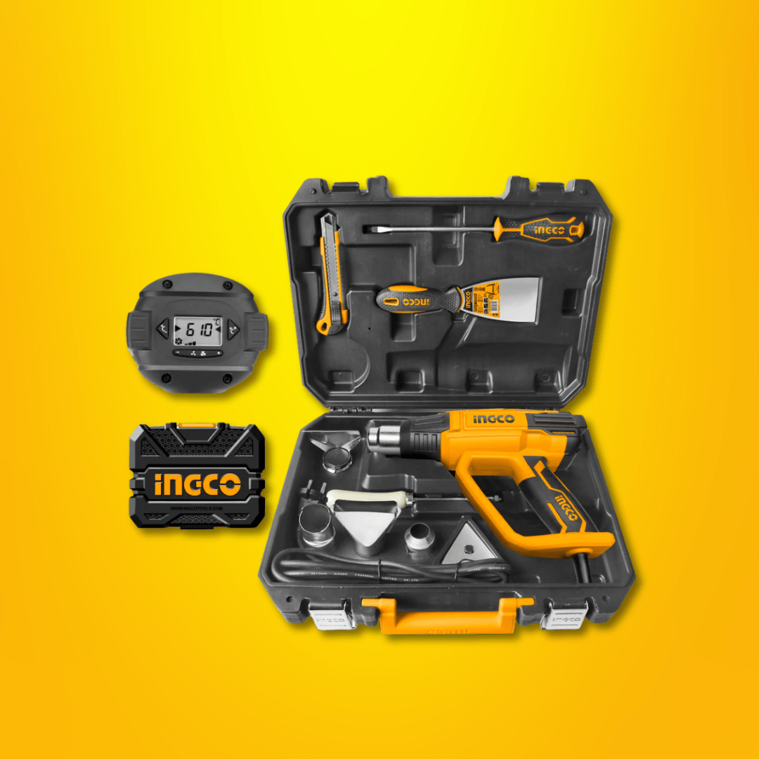 Ingco Heat Gun Ingco Heat Gun 2000W With LCD Display Tool Set - HG200028-1