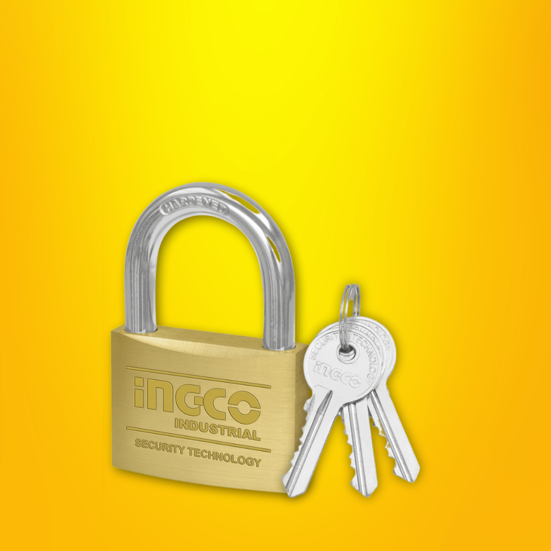 Ingco Padlocks & Accessories Ingco Heavy Duty Brass Padlock