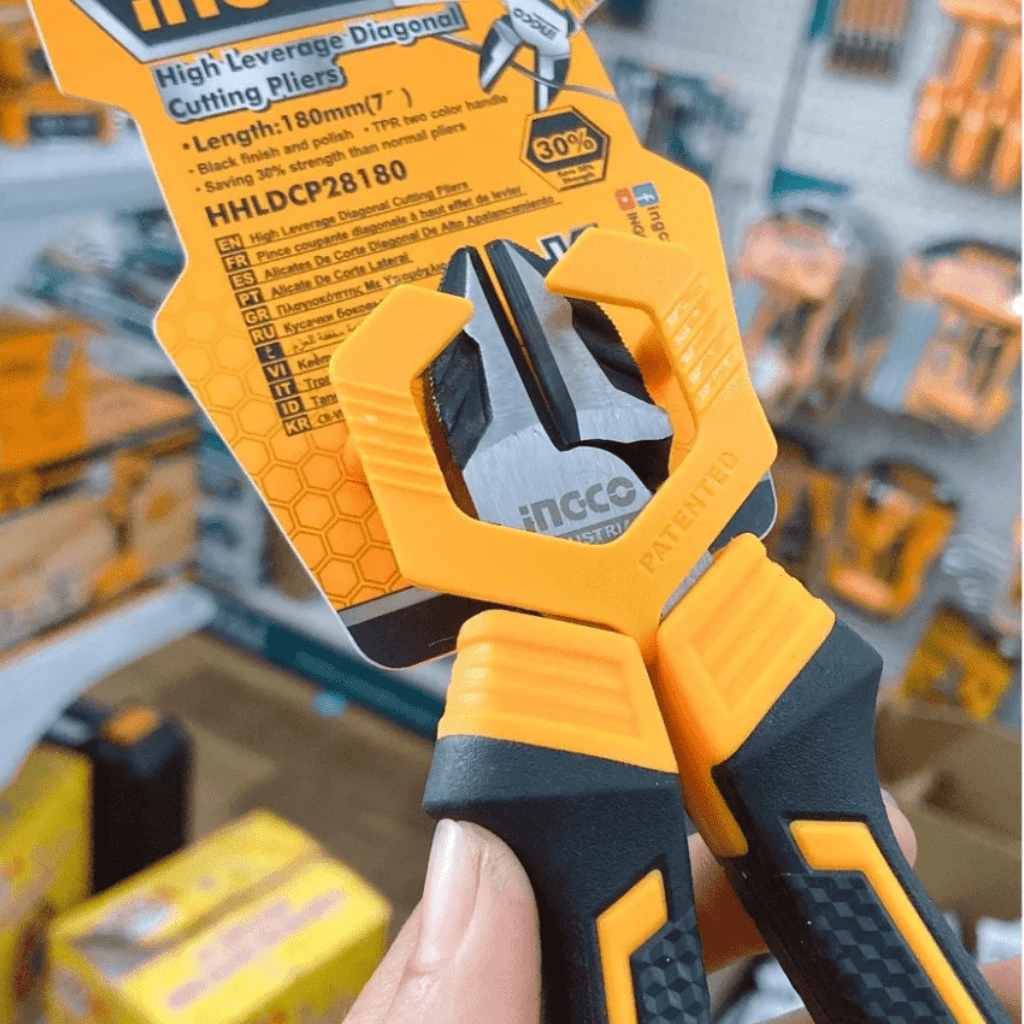 Ingco Pliers Ingco High Leverage Diagonal Cutting Pliers 7" with Crimping & Deburring Function – HHLDCP28180