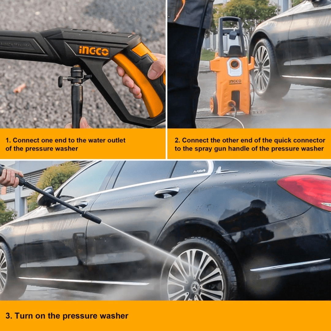 Ingco Cleaning Equipment Accessories Ingco High Pressure Hose with Quick Connector 5m - AHPH5028