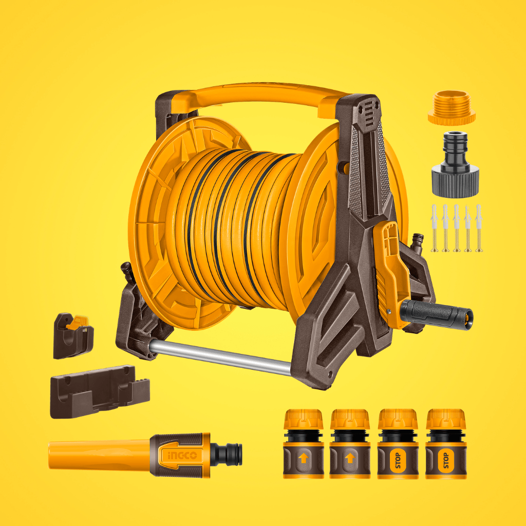 Ingco Gardening Tool Ingco Hose Reel Set With Complete Accessory Kit - HHR20124