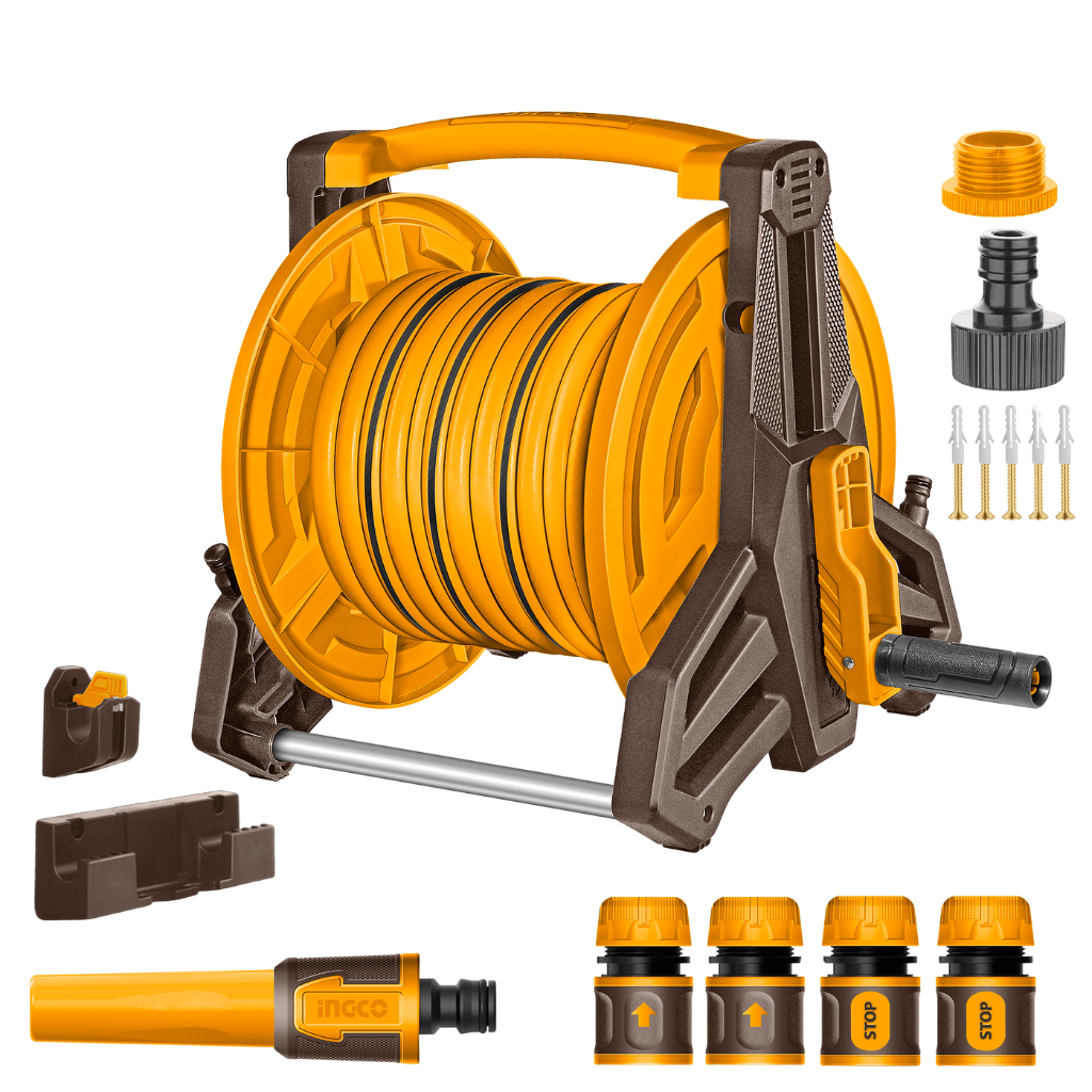 Ingco Gardening Tool Ingco Hose Reel Set With Complete Accessory Kit - HHR20124