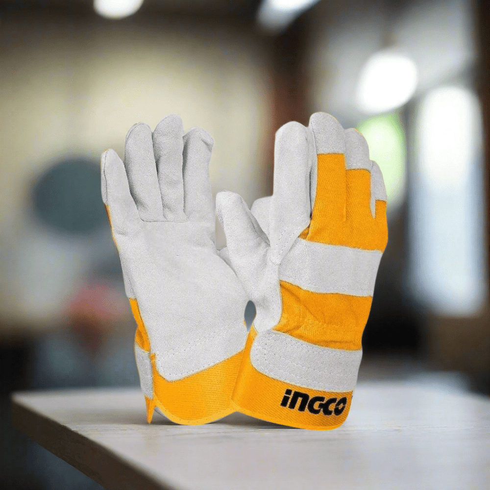 Ingco Work Gloves Ingco Leather Gloves – Size 10.5” – HGVC01