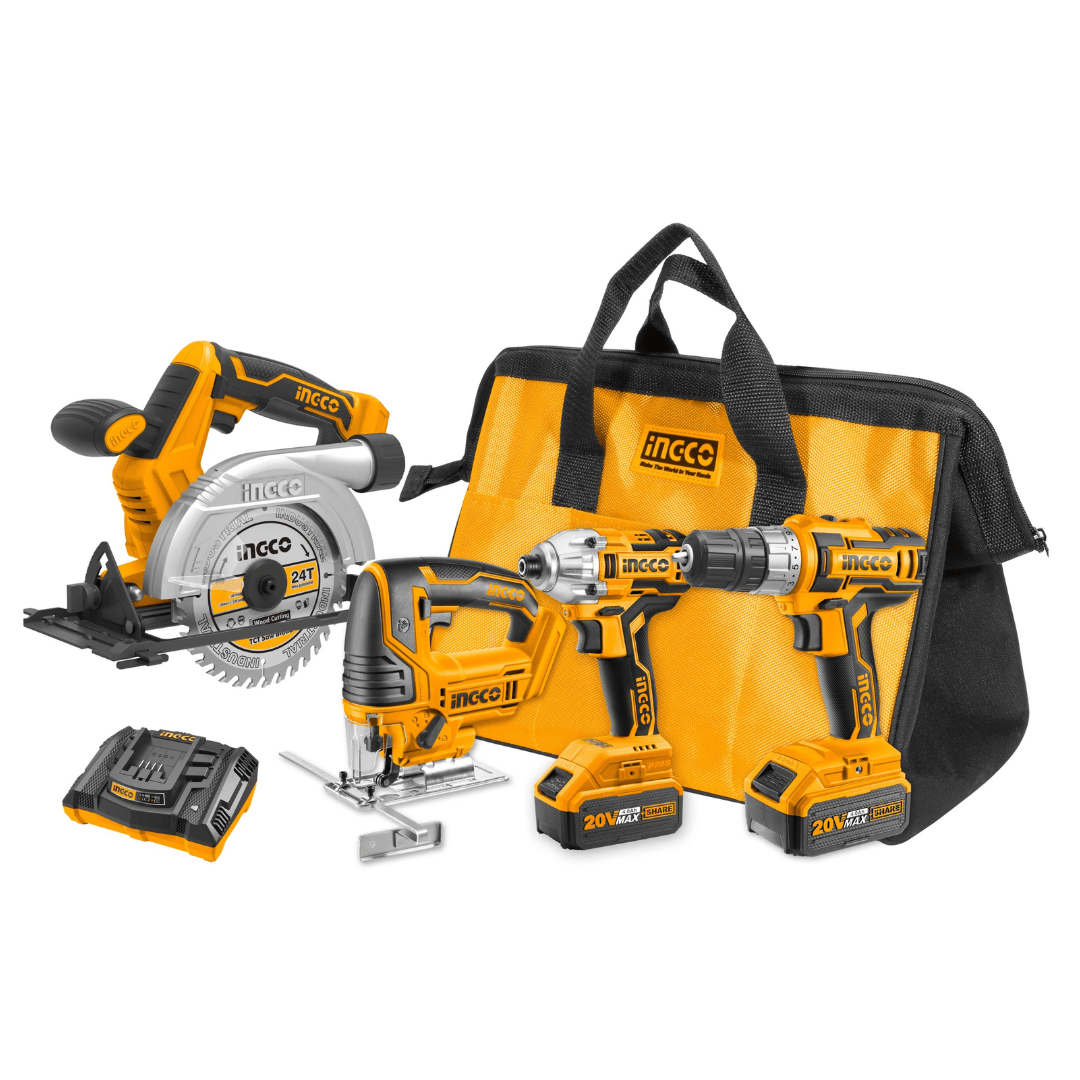 Ingco Power Tool Combo Kit Ingco Lithium-Ion 4-Pieces Cordless Combo Kit 20V - CKLI2010