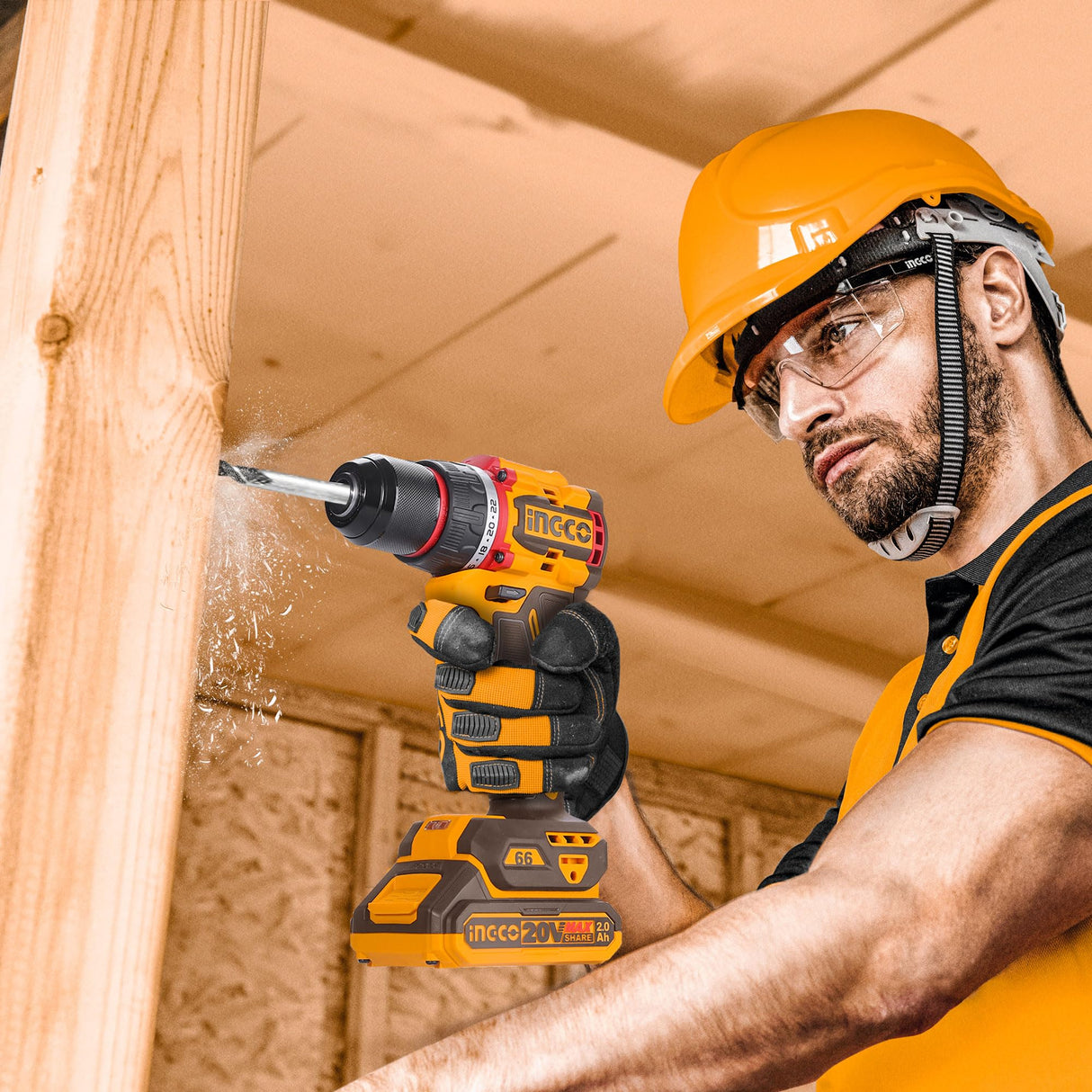 Ingco Drill Ingco Lithium-Ion Compact Brushless Cordless Drill 20V - CDLI206681