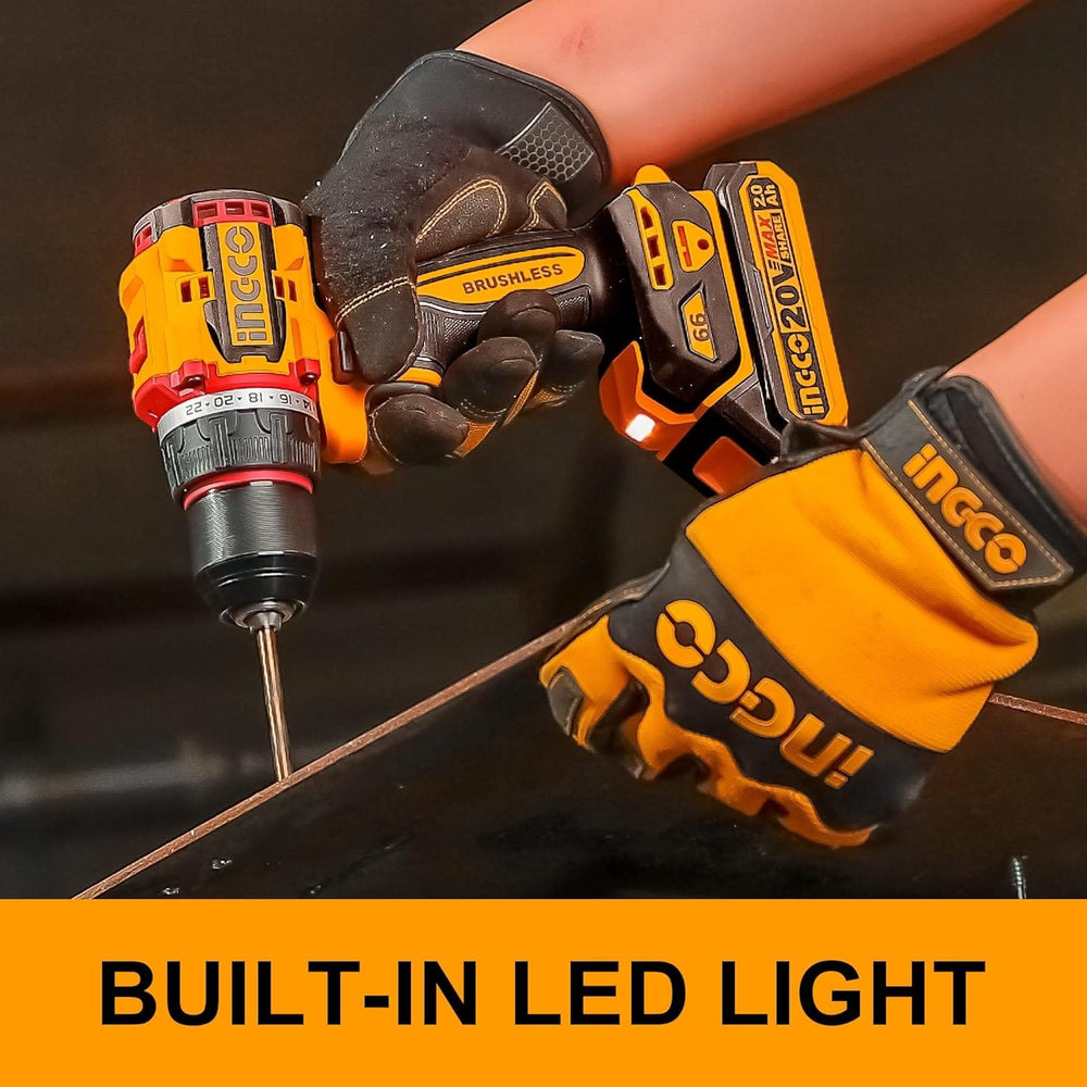 Ingco Drill Ingco Lithium-Ion Compact Brushless Cordless Drill 20V - CDLI206681