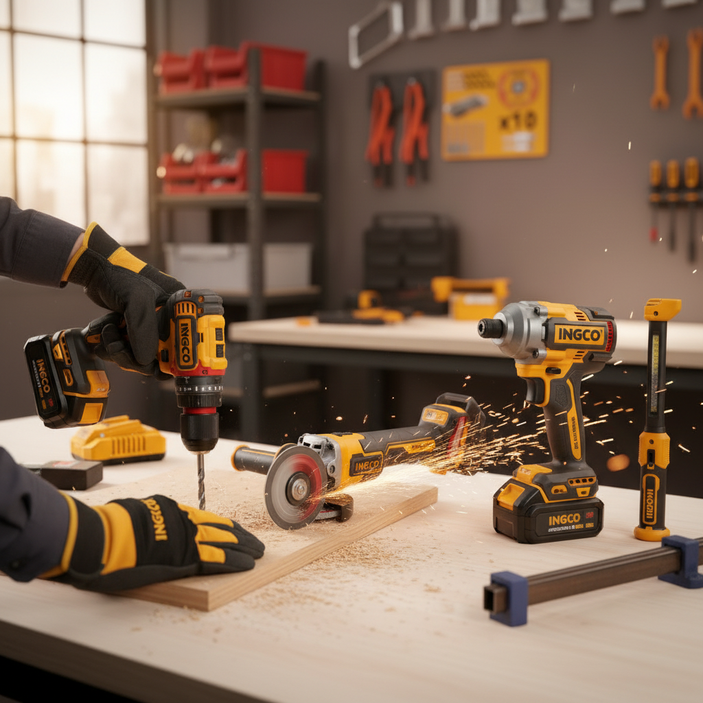 Ingco Power Tool Combo Kit Ingco LIthium - Ion Cordless 5 pieces Combo Kit – COSLI250692