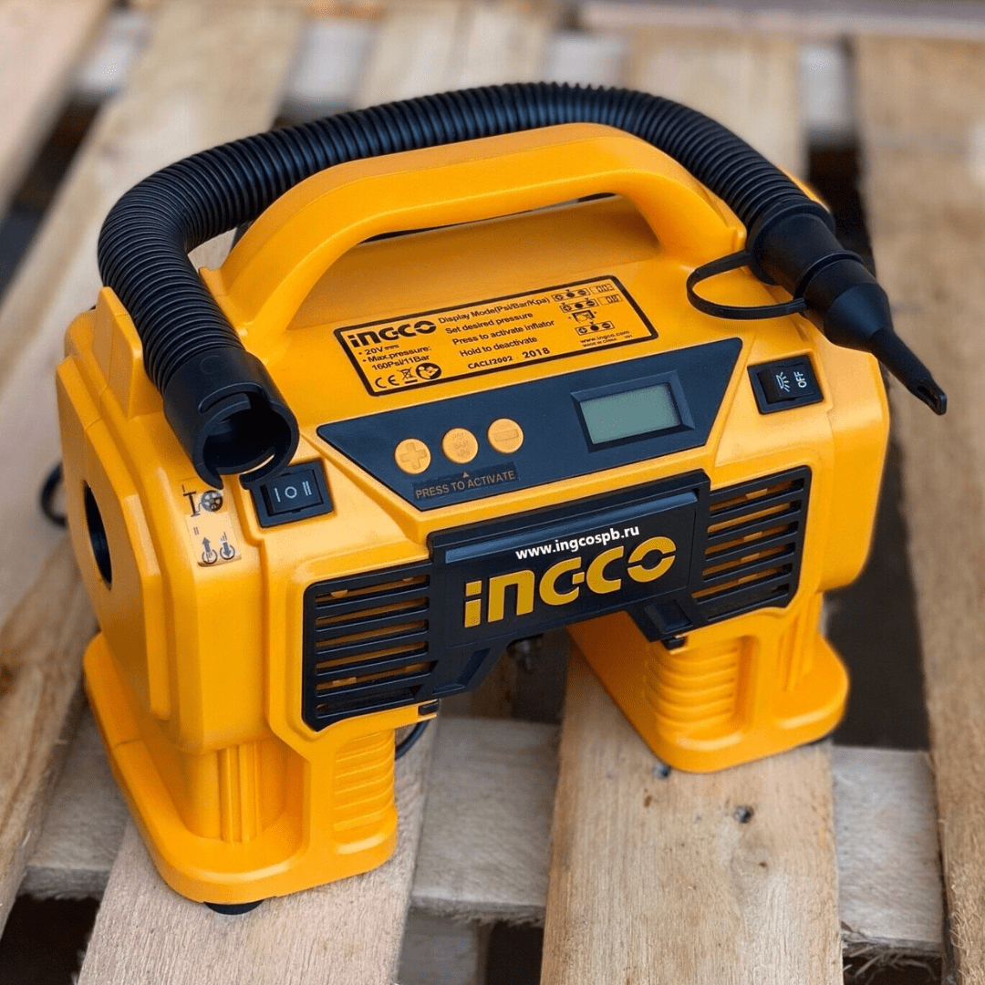 Ingco Compressor & Air Tool Accessories Ingco Lithium-Ion Cordless Auto Air Compressor 20V 2.0Ah- CACLI2002