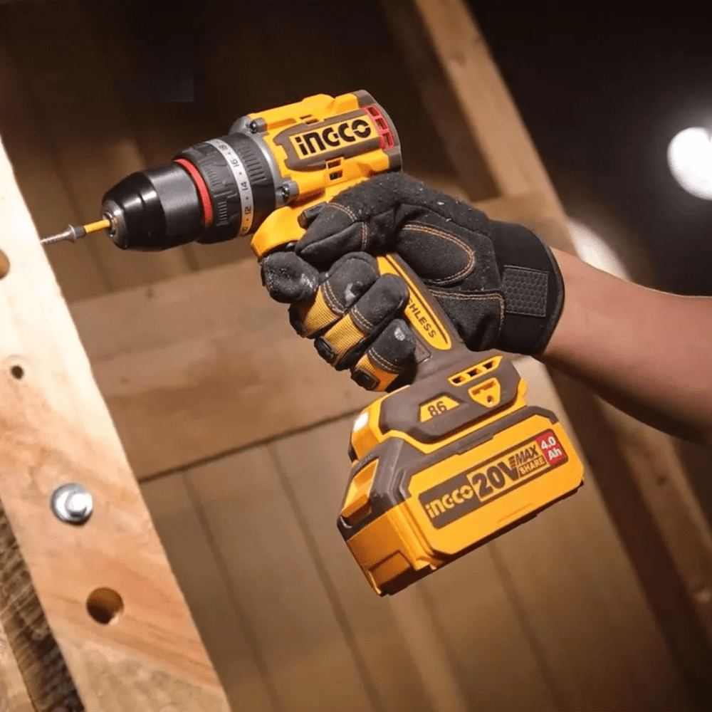 Ingco Drill Ingco Lithium-Ion Cordless Brushless Hammer Impact Drill 20V - CIDLI20868