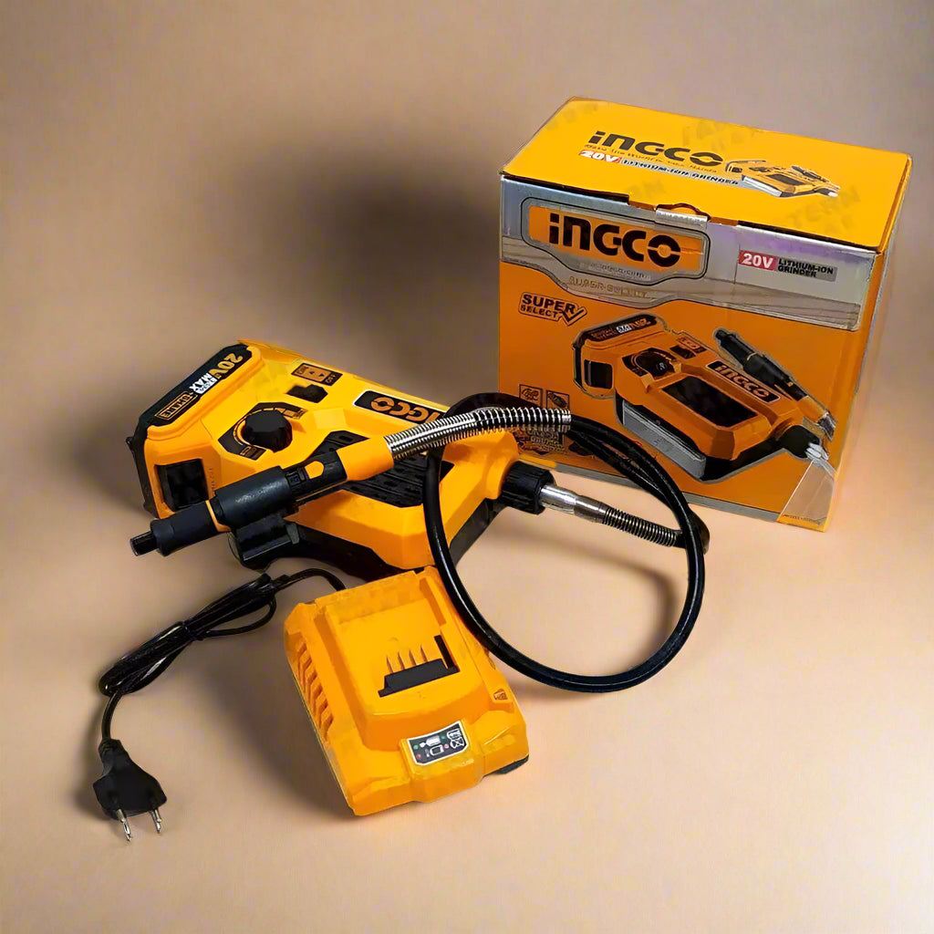 Ingco Grinder Ingco Lithium-Ion Cordless Die Grinder with 20V 2.0Ah Battery & Charger - CMGLI20011