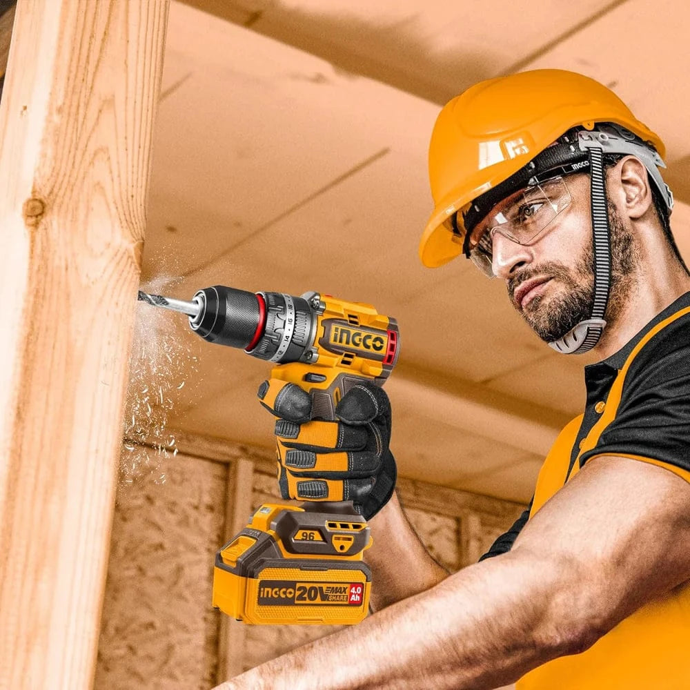 Ingco Power Tool Combo Kit Ingco Lithium-ion Cordless Drill 20V 76Nm + 2 Battery + Laser Level 35m + Distance Detector 70m Combo Kit - COSLI250511