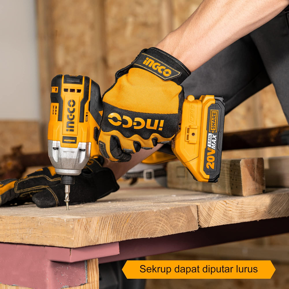 Ingco Power Tool Combo Kit Ingco Lithium-Ion Cordless Drill + Hammer Impact Drill Combo Kit 20V - CKLI2006