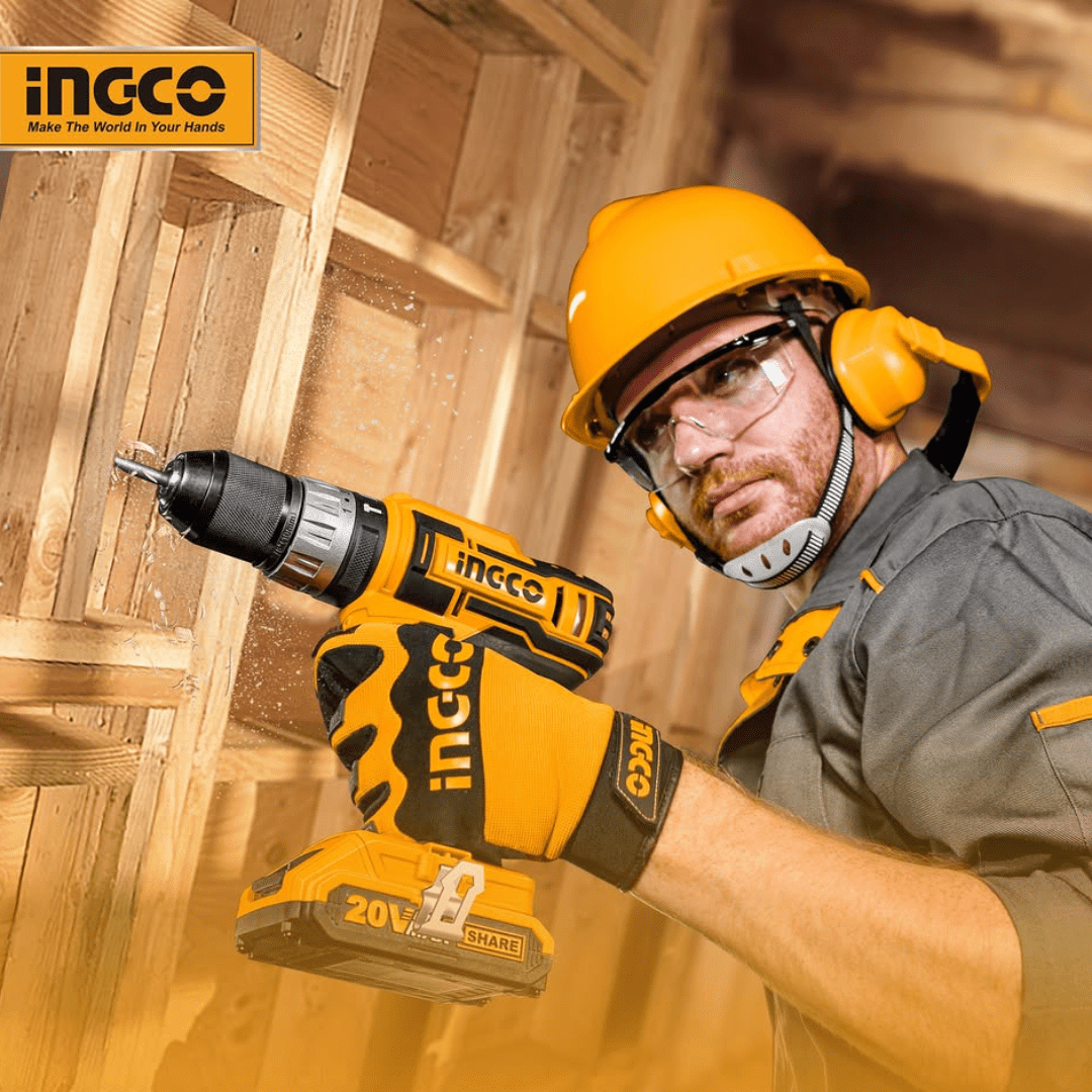 Ingco Drill Ingco Lithium-Ion Cordless Hammer Impact Drill 20V 2.0Ah - CIDLI2003