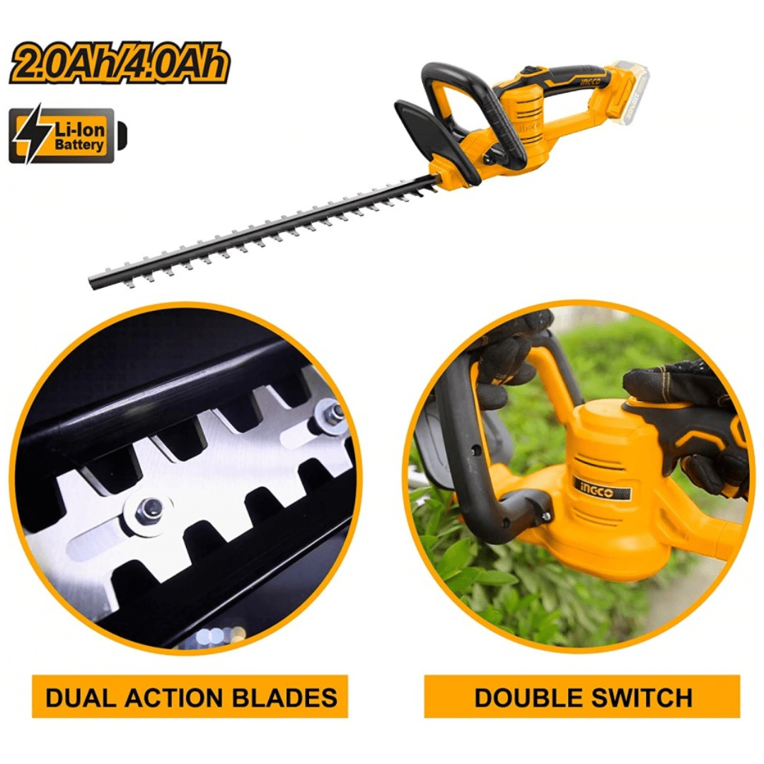 Ingco Trimmer Ingco Lithium-Ion Cordless Hedge Trimmer - CHTLI2001