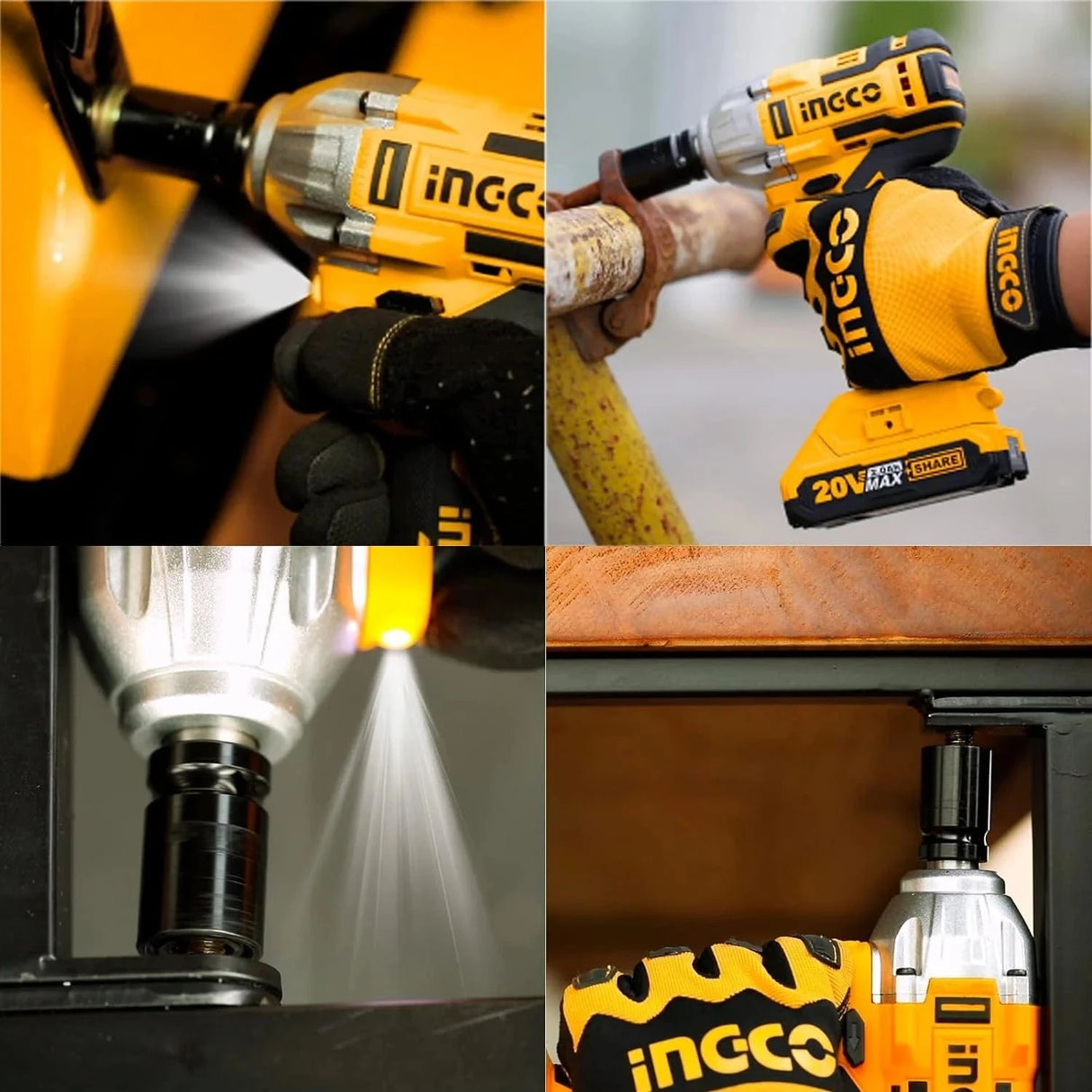 Ingco Impact Wrench & Driver Ingco Lithium-Ion Cordless Impact Wrench - CIWLI2001