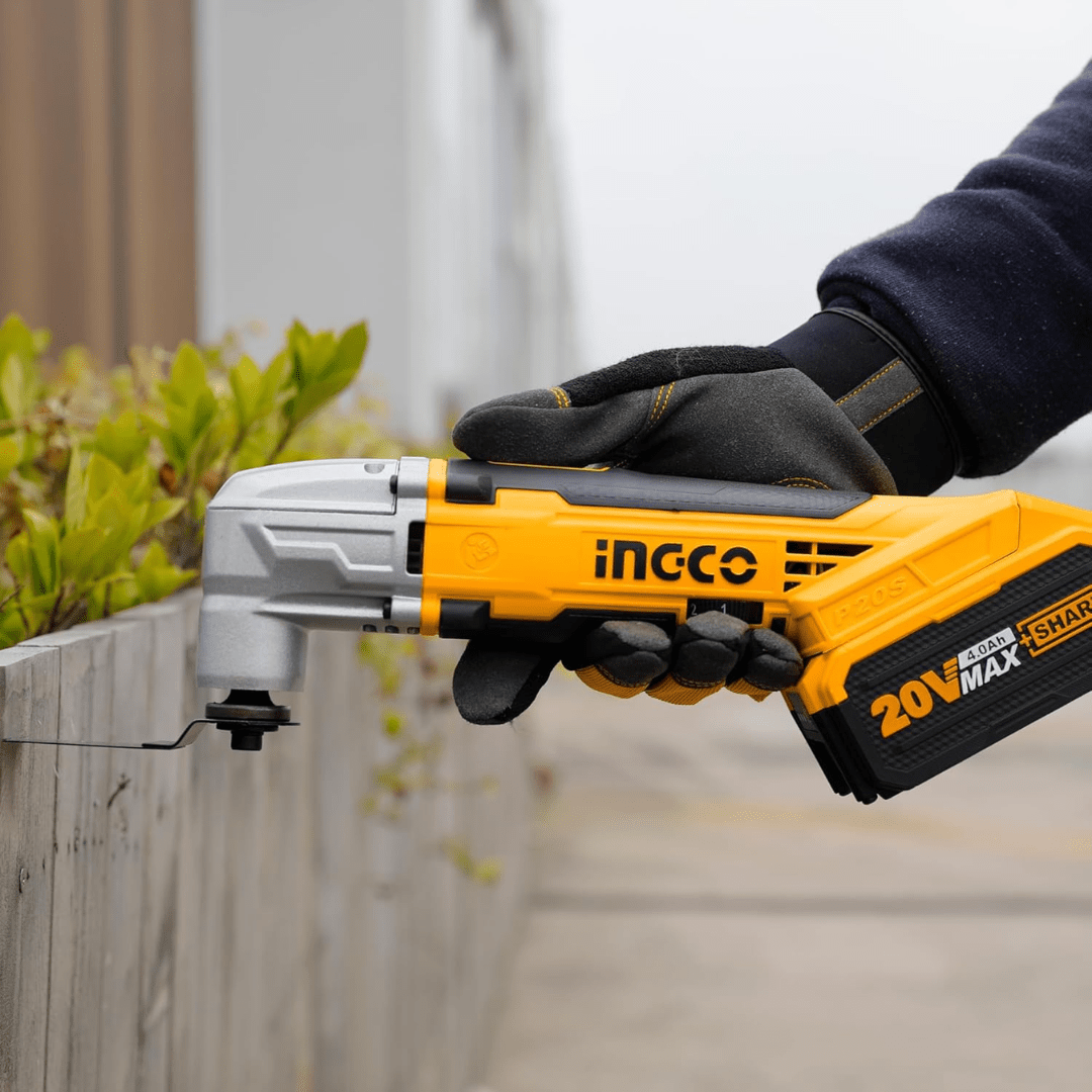 Ingco Rotary & Oscillating Tool Ingco Lithium-Ion Cordless Multi-Tool with Variable Speed with 8 pieces Accessories Set 20V 2.0Ah- CMLI2001