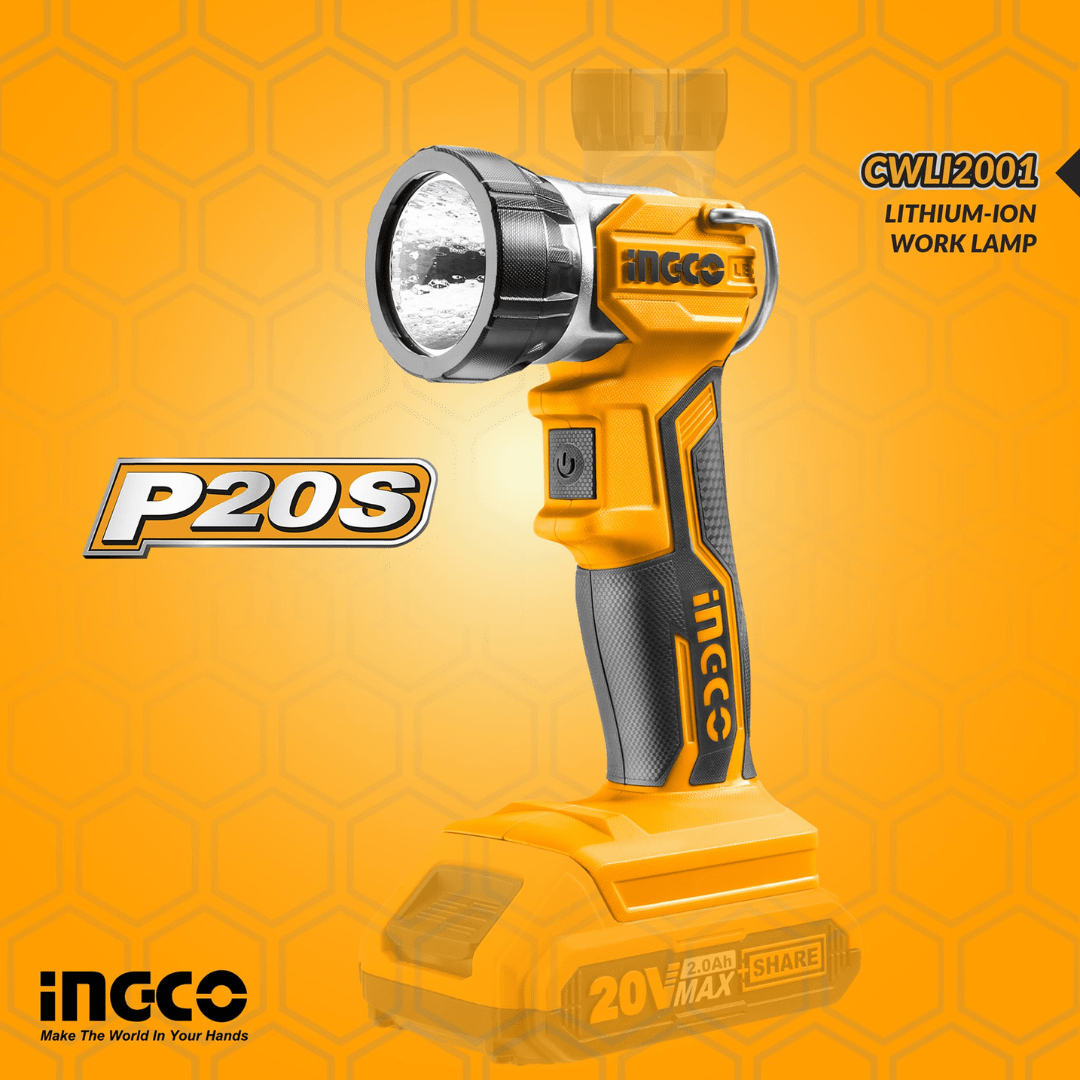 Ingco Outdoor Lighting Ingco Lithium-Ion Cordless Portable Work Lamp 20V - CWLI2001