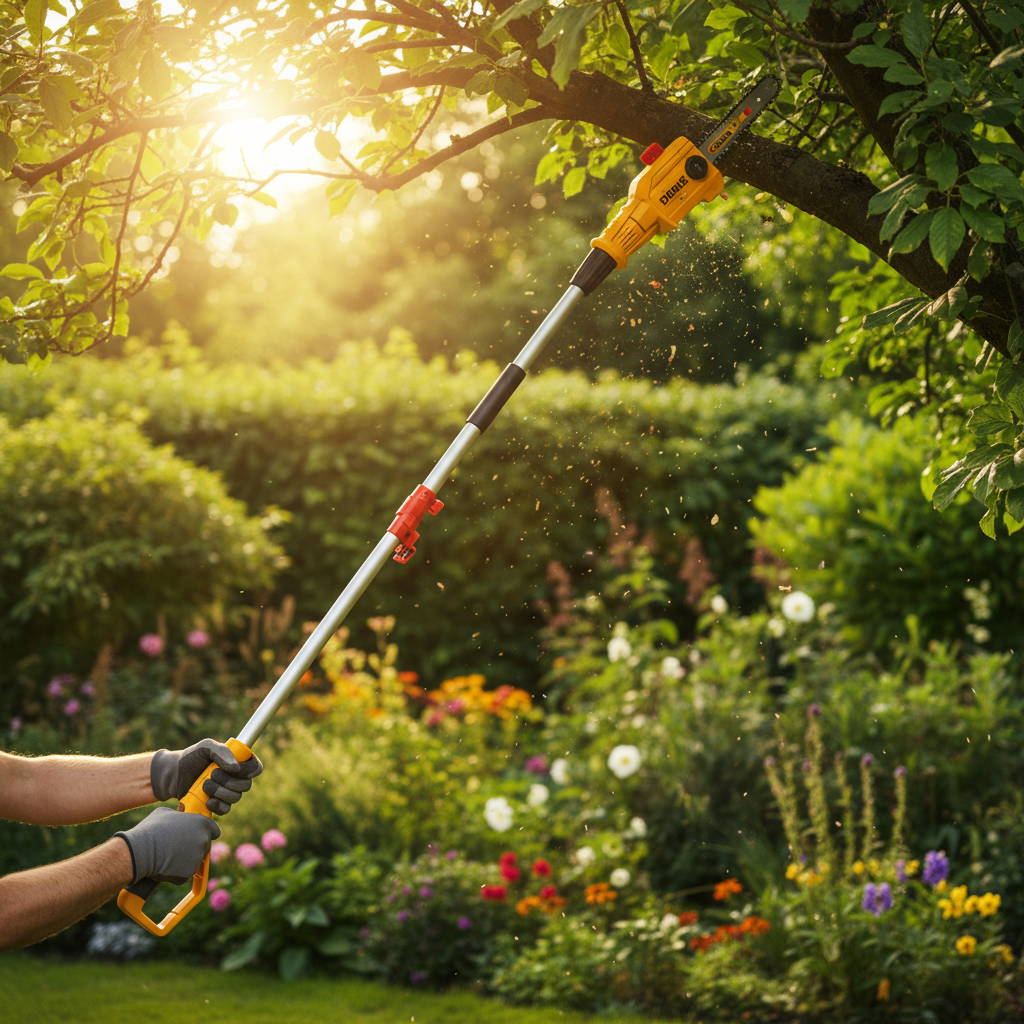 Ingco Trimmer Ingco Lithium-Ion Cordless Telescopic Pole Saw With 8″ (20cm) Bar 2.0Ah Battery + Charger - PSLI20281