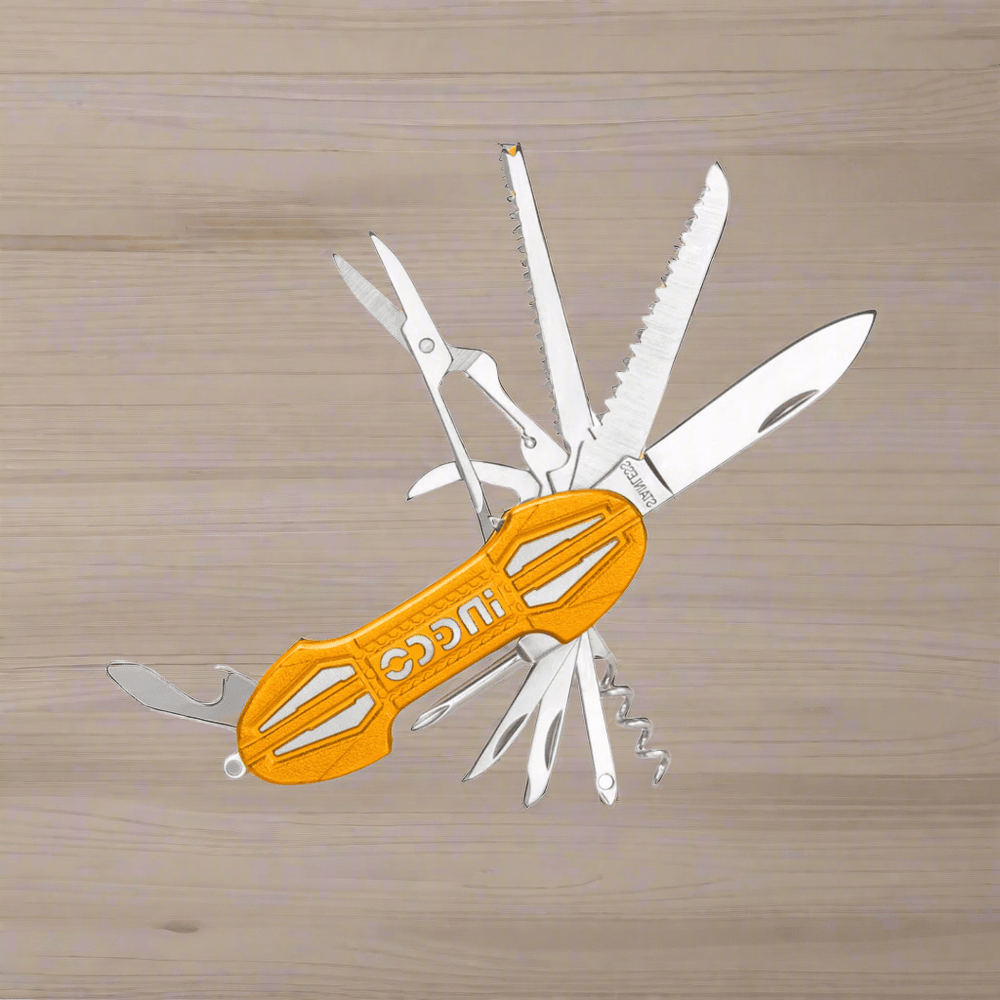 Ingco Multi Tools & Knives Ingco Multi-Function Pocket Folding Knife with 15 Tools – HMFK8158