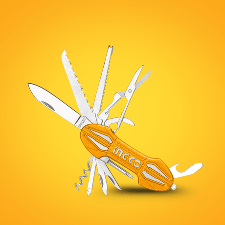 Ingco Multi Tools & Knives Ingco Multi-Function Pocket Folding Knife with 15 Tools – HMFK8158