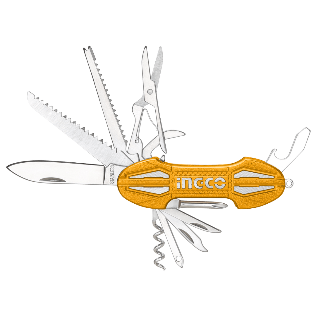Ingco Multi Tools & Knives Ingco Multi-Function Pocket Folding Knife with 15 Tools – HMFK8158