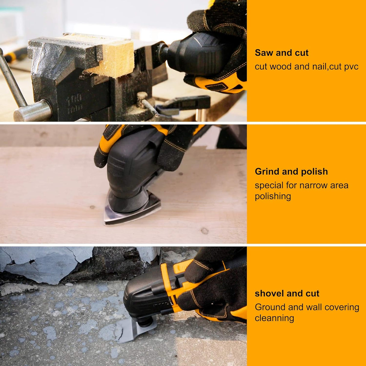 Ingco Rotary & Oscillating Tool Ingco Multi-Function Tool 300W with Variable Speed Control – MF3008
